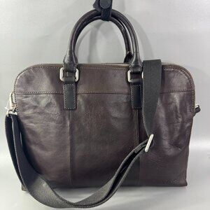 NWOT Fossil Mercer Brown Leather Work Bag